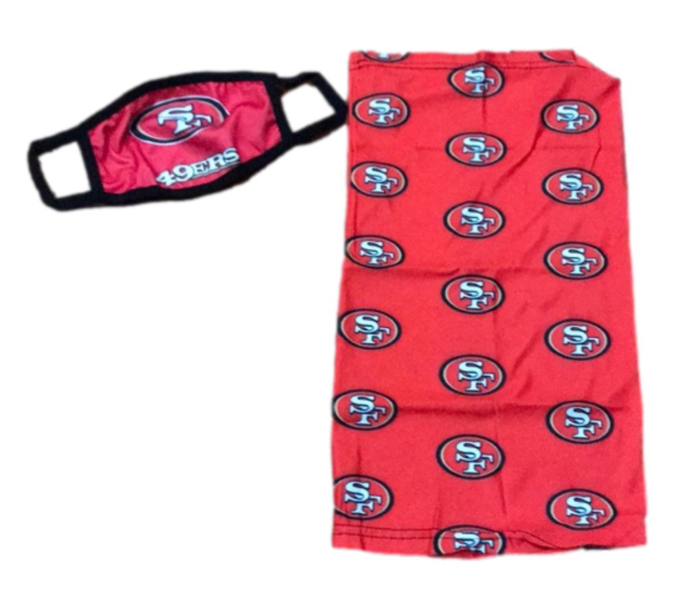 6/$20 New SF 49ers face mask and neck gaiter